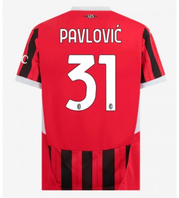 AC Milan Strahinja Pavlovic #31 Hemmatröja 2024-25 Kortärmad